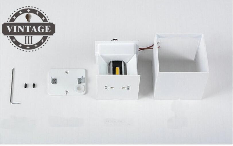 Vintageiii waterdichte 10w binnen- en buiten led wandlamp, moderne aluminium verstelbare opbouw kubus led tuin veranda verlichting