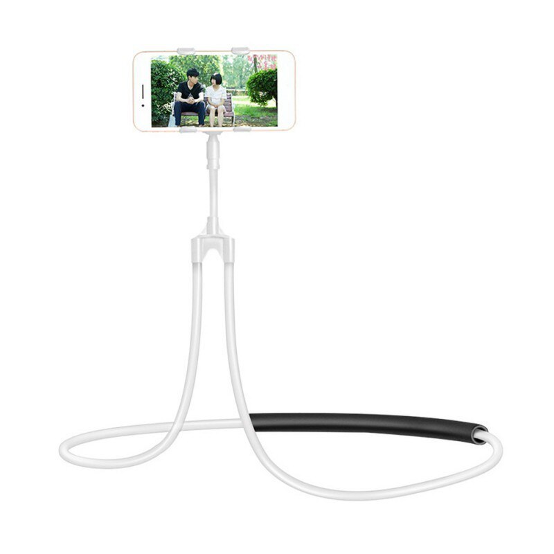 Mobile Phone Holder Lazy Hanging Neck Phone Stands Necklace Bracket Bed 360 Degree Phones Holder Stand For iPhone Xiaomi Huawei: white