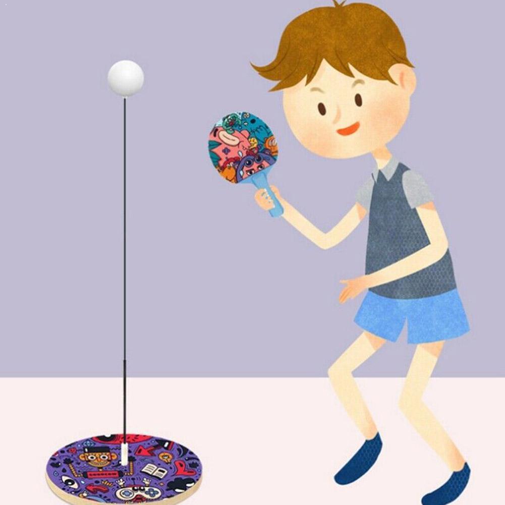 Cute Ping pong Trainer Set Table Tennis Trainer Ball Flexible Robot Shaft Machine Training Rackets Equipment Student Sports O5Q4