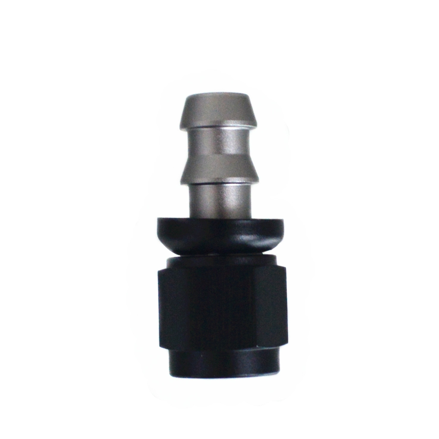 Anodized Aluminum AN Push Lock Quick Disconnect Swivel Hose Barb Fitting for Braided Fuel Hose Line