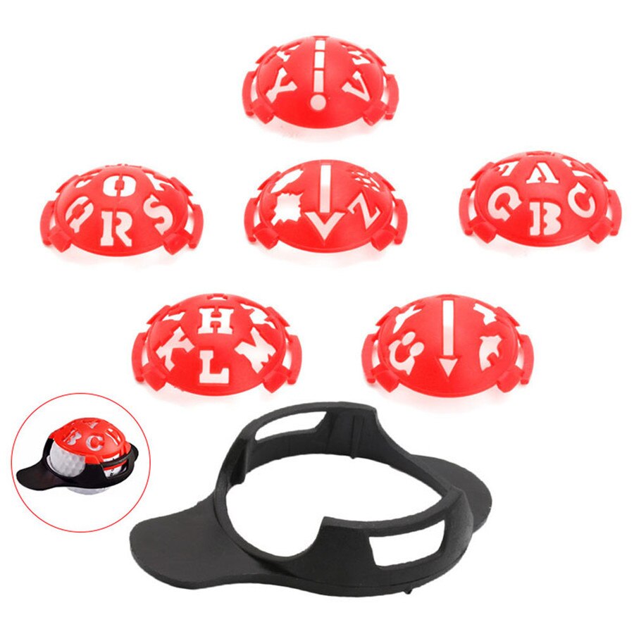 6-in-1 Golf Ball Line Liner Marker Marks Template Draw Positioning Template Alignment Putting Tool Putt Linear