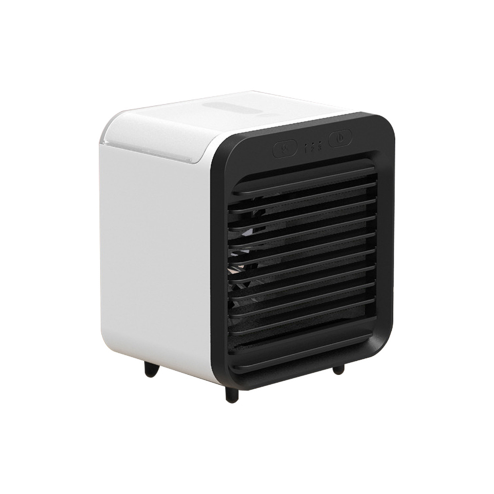 Draagbare Usb Mini Oplaadbare Watergekoelde Airconditioner Desktop Cooler Fan: WHITE