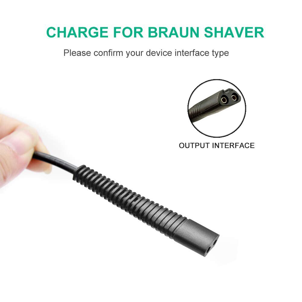 Usb oplader til braun 5742 5743 5746 5770 5771 5773 5774 5775 5776 5790 5873 5874 5875 elektriske barbermaskiner barbermaskine adapter oplader