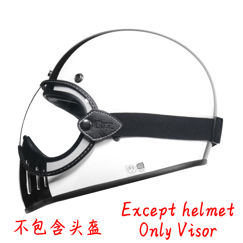 ORZ retro helmet goggles locomotive bind all four thirds bubbles full face four seasons goggles motorcycle helmet mirror: 1