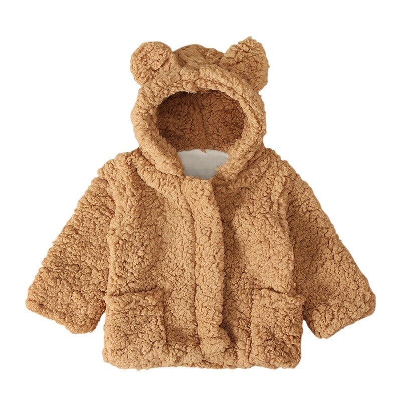 Baby Kleding Kids Warm Winter Coat Thicken Kinderen Baby Boy Meisje Solid Print Lange Mouwen Bovenkleding Kleding Aankomst