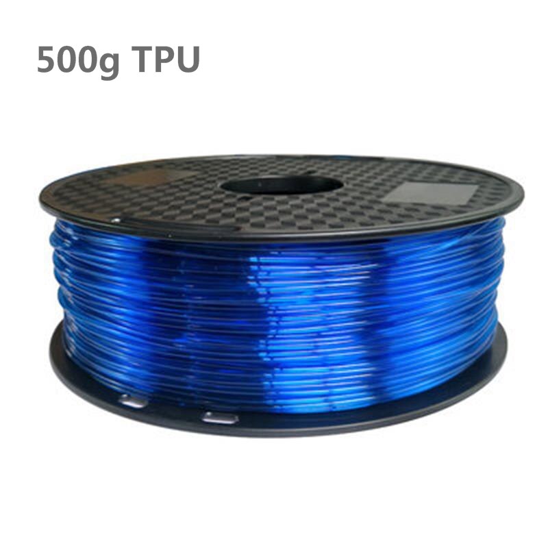 0.5KG TPU 3D Printer filament 1.75mm 500g Flex Soft Elastomer Rubber Material for 3D Printer Consumables: Tran-Blue