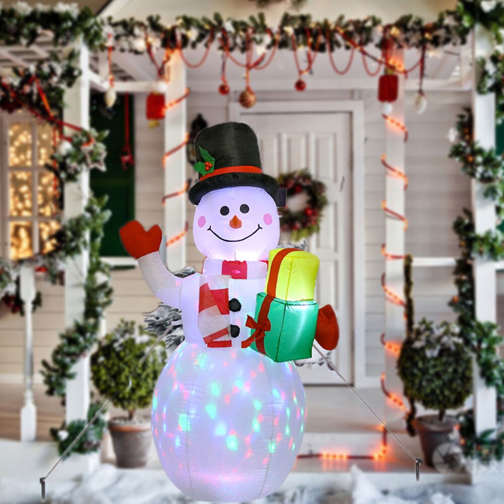 1.5m oppustelige snemand sprænge julepynt med led-lys til hjemmegårde indkøbscentre xmas festindretning eu-stik