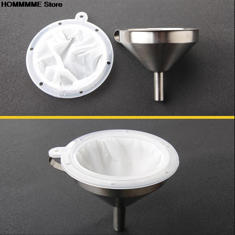 1PC 100 200 filtro in Nylon a rete imbuto in acciaio inossidabile e latte di frutta olio di medicina tradizionale cinese vino bianco acqua bollente