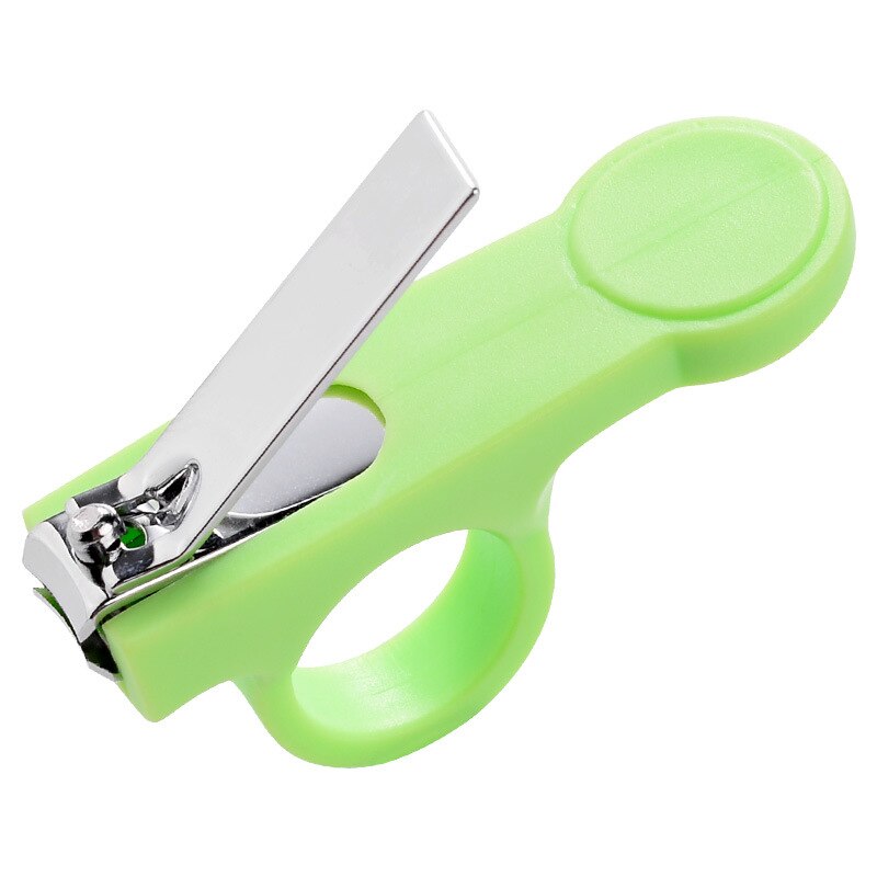 Mini herramienta especial antideslizante para manicura infantil, cortador portátil para el cuidado de las uñas de bebé, de acero inoxidable y PP, 1 ud.: green