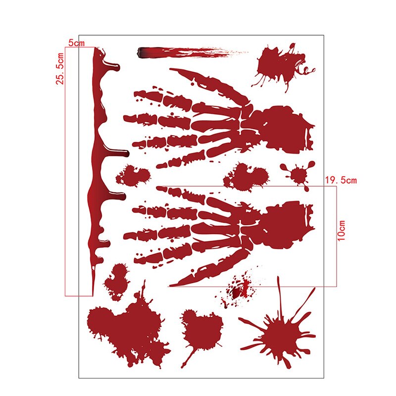 Horrible Halloween Bloody Handprint stickers Wall Window Door Home Decal Stickers Halloween Party Decoration Haunted House Prop: Style5