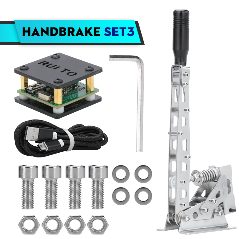 Freno de mano de carreras simulado, célula de carga Usb Sim de 64 bits para juegos ajustables de rally, brakes para Logitech G29/G27/G25 T300 T500 RS PC: Verde