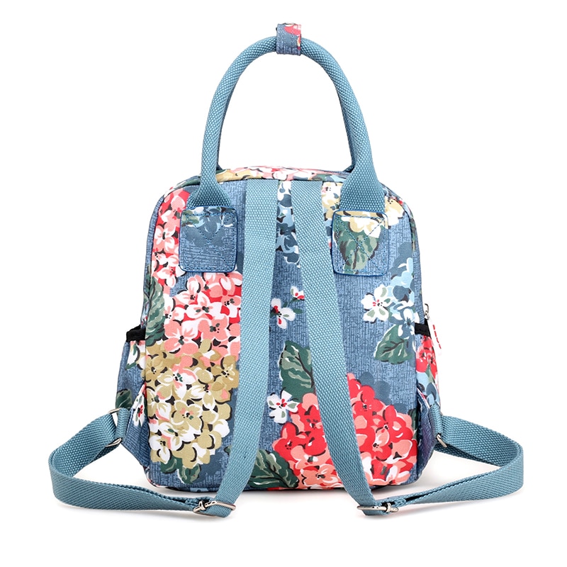 Bloemen Patroon Vrouwen Rugzak Waterdichte Nylon School Rugzak Vrouwelijke Cartoon Afdrukken Rugzak Sac