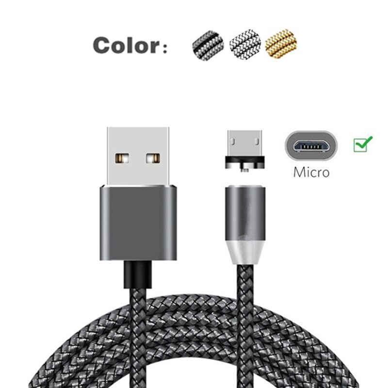 5Pin Magnetische Ladegerät Micro USB Kabel Für Samsung Galaxy Tab J1 J2 J3 J5 J7 , a3 A5 A7 A8 A9 S7 rand S7 Redmi 4 5: Grey with Plug