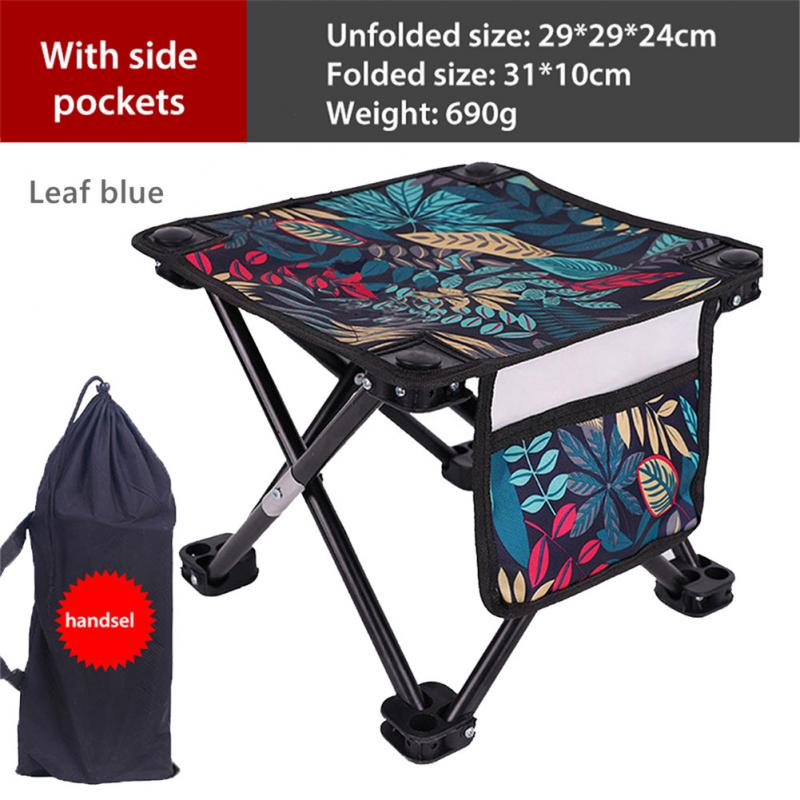 Chaise de pêche Maza, capacité de charge de 150kg, résistante à l&#39;usure, Camping en plein air, pliante, Ultra légère, Art, croquis, tabouret carré, Portable: 04