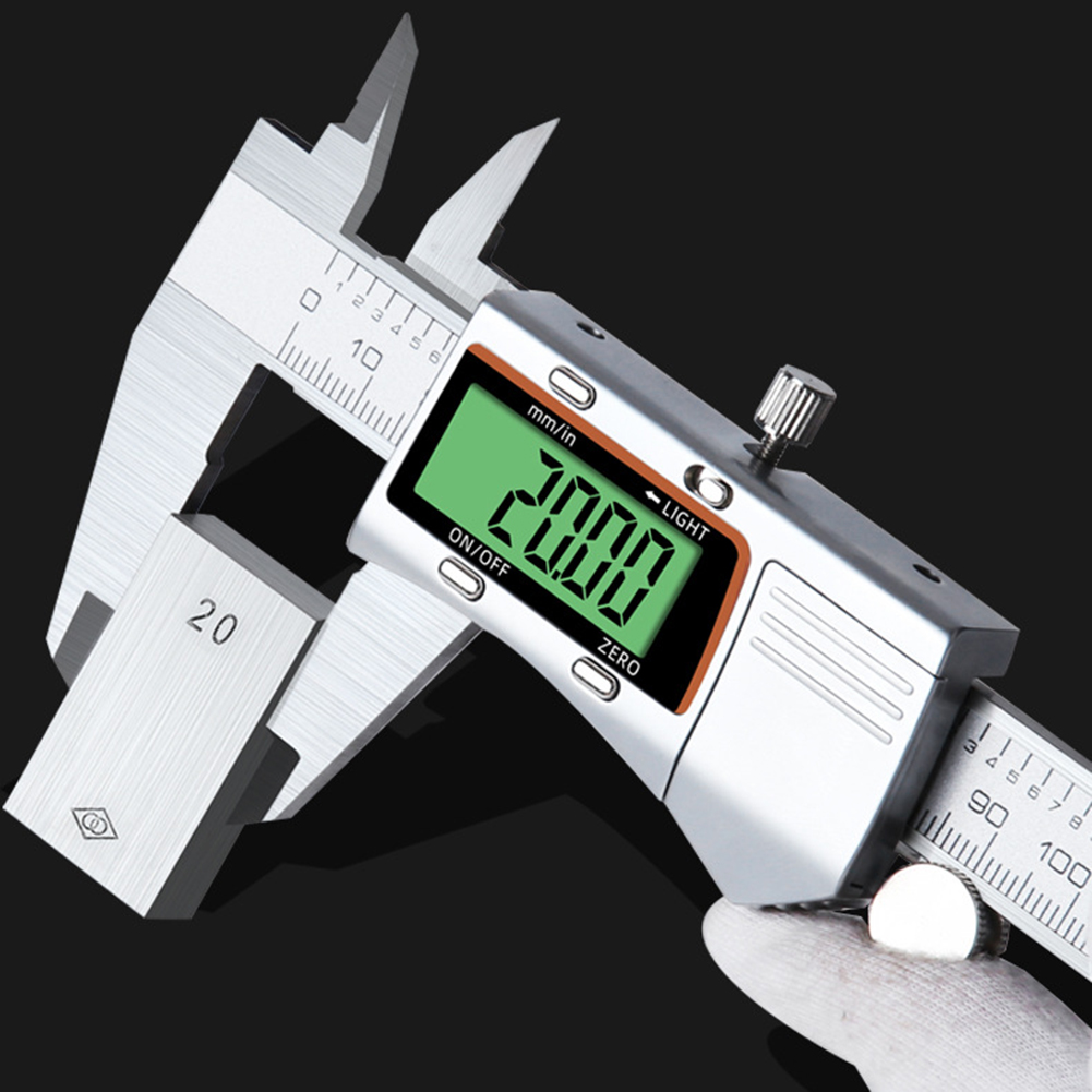 Precision Electronic Vernier Calipers 6 inch 150mm Digital Caliper with Backlight Large Screen Display Measuring Tool