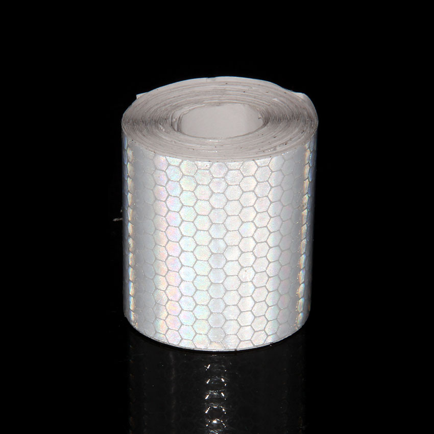 Bande autocollante réfléchissante pour cadre de vélo, 5cm x 5m: WHITE