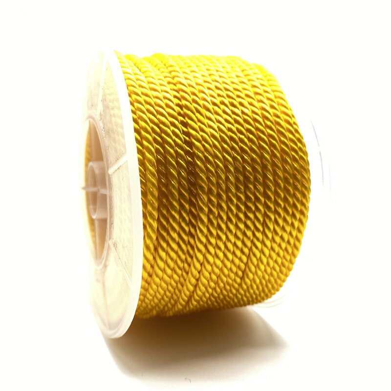 Fil Milan pour bijoux, 5Yards, 3mm, corde tressée à la main, Bracelet, ceinture, chaîne, rouge, pendentif en or: 07