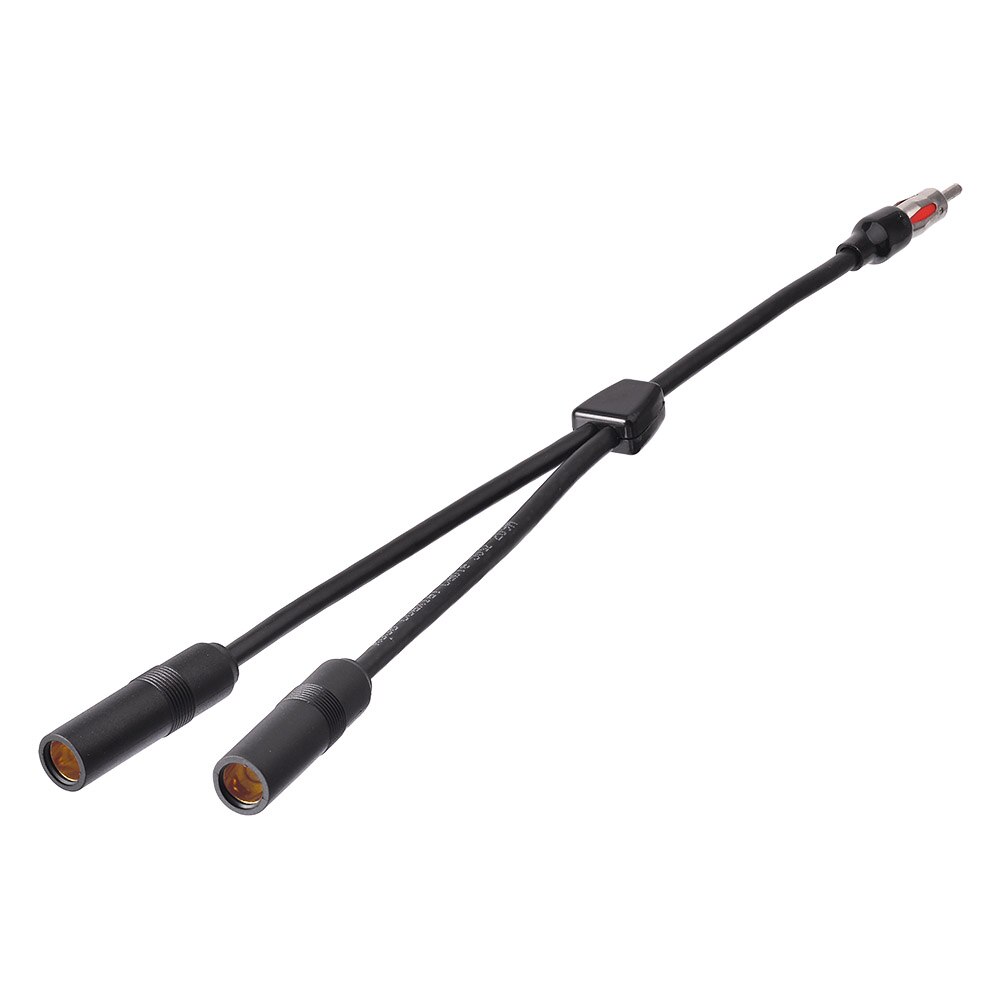 Superbat Universal Vehicle Car FM AM Radio Receiver Antenna Aerial Converter Cable DIN Male to Dual DIN Socket Y-type 30cm
