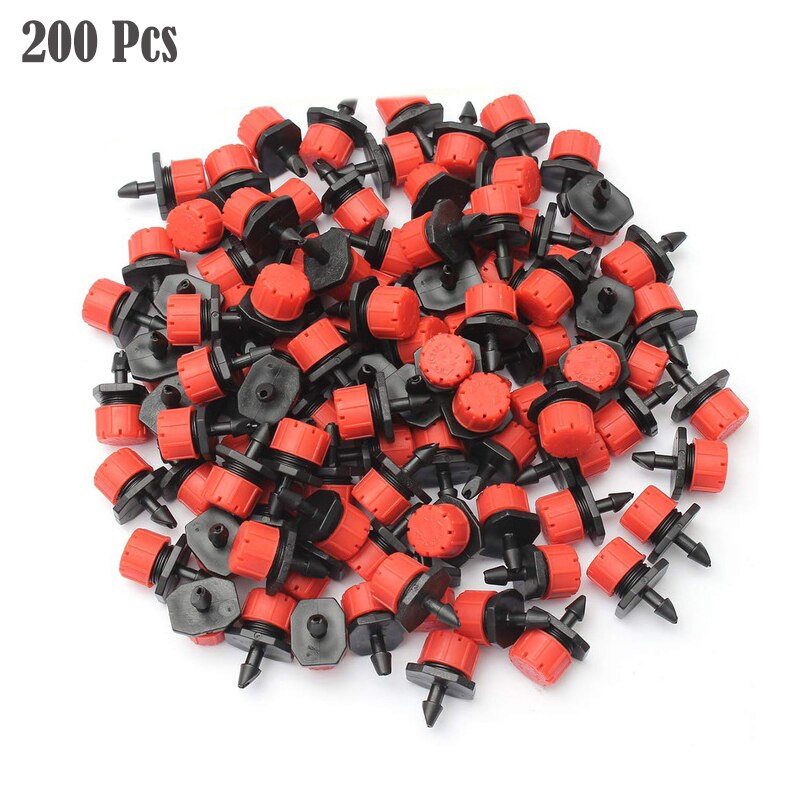 Garden Irrigation System Drip Irrigation Kit 1/4" Blank Distribution Tubing Watering Drip for Greenhouse Irrigation dripper: 200 pcs