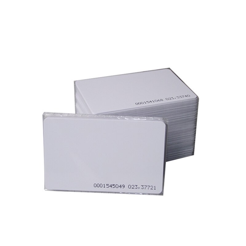200PCS ID Thin Card TK4100 Chip Induction Card 125Khz Access Control Attendance Card PVC White RFID Key Tag Radio Frequency Card