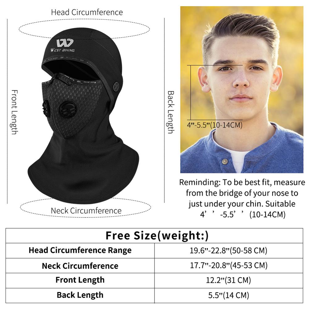 WEST BIKING Winter Ski Mask Cycling Skiing Running Sport Training Face Mask Balaclava Windproof Soft Keep Warm Full Face Mask