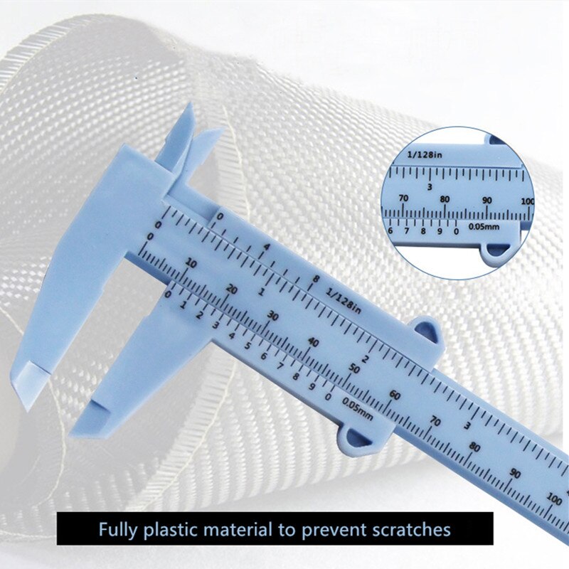 Calibradores Vernier de 0-150mm, regla de plástico de escala de doble regla para medición de joyería, herramientas de medición para estudiantes escolares, herramienta de mano