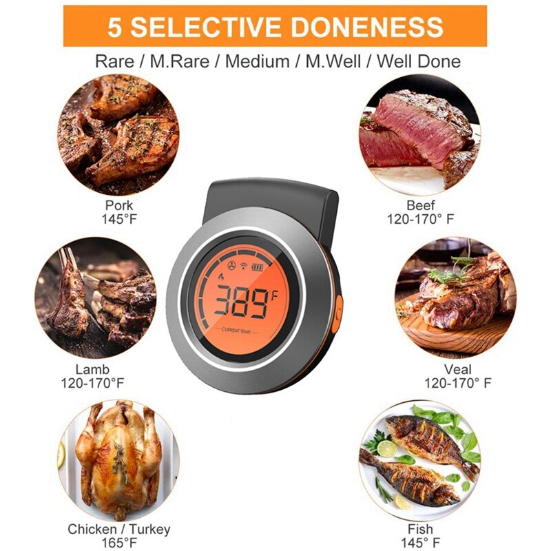 Grill Thermometer,Bluetooth Vlees Thermometer, Dig... Grandado