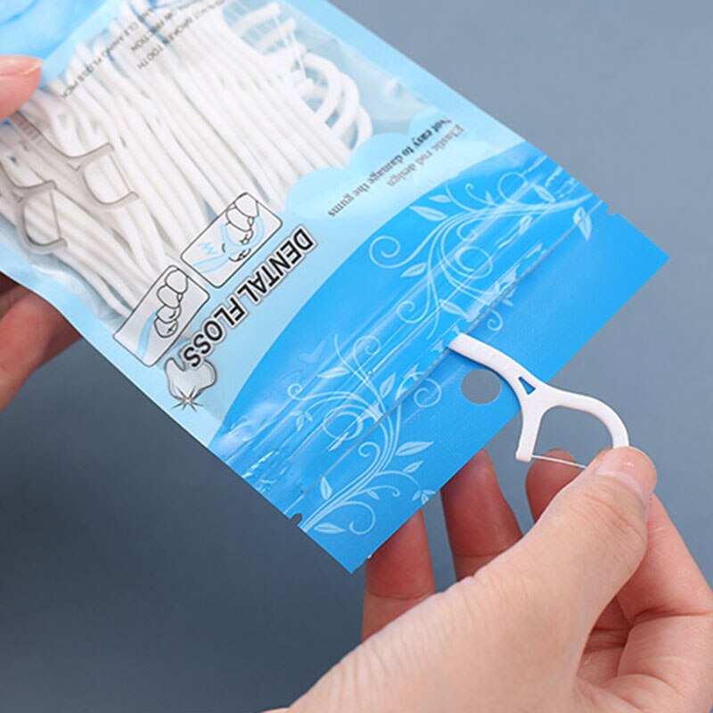 50/100Pcs Dental Floss Interdental Brush Teeth Stick Toothpicks Tooth Thread Floss for Oral Care Beauty Tools SEC88