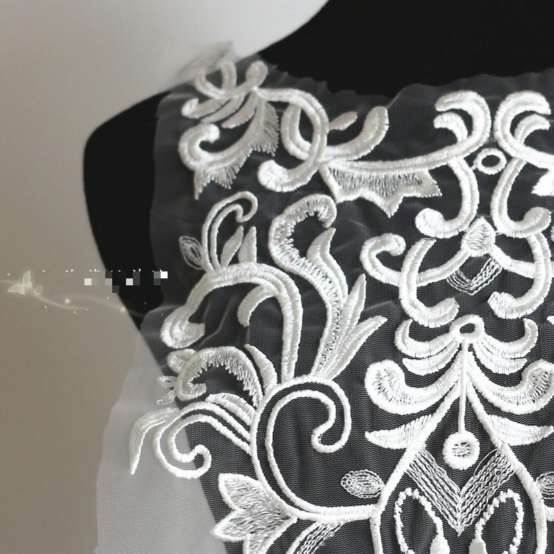 Surdimensionné dentelle broderie Calico robe de mariée dentelle tissu bricolage exquis vêtements accessoires