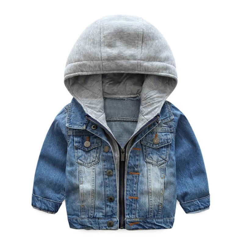 CROAL CHERIE Spring Autumn Jacket Boys Girls Kids Outerwear Cute Car Windbreaker Denim Jeans Coats Baby Children Clothing: 4T