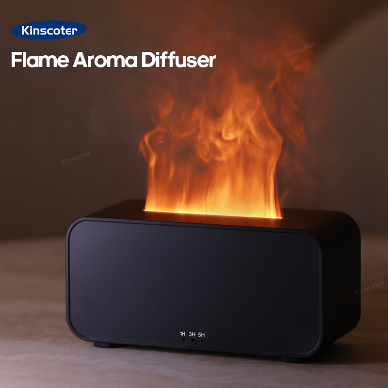Nova simulação chama máquina de aromaterapia mini umidificador ar led colorido luz temporizador umidificador casa perfume difusor