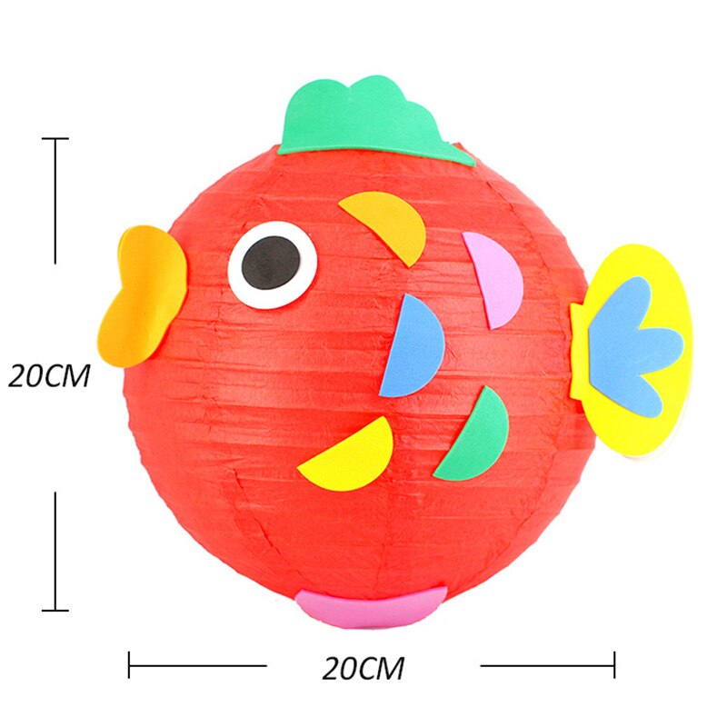 Mid-Autumn Festival Children's Portable Paper Lantern Kindergarten Non-woven DIY Handmade Luminous Toys Random Styles#8