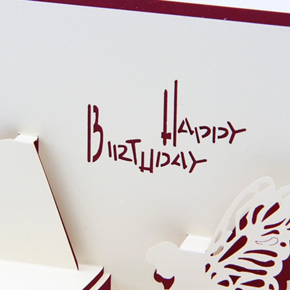 2pcs Red 3D Up Greeting Card Music Piano Pattern Paper Carving Greeting Card Romantic Christmas Birthday Aniversary Cards