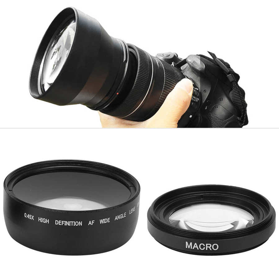Lente Macro gran angular JSR avanzado 58MM 0.45X ajuste para todas las lentes de cámara de 58MM de diámetro