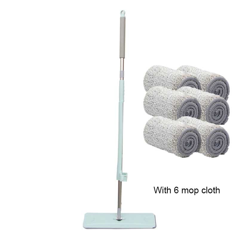 Spraymoppe klem fri hånd centrifugering vaskemopper til gulv hus flad rengøring mopper renere selvrensende moppe automatisk dehydrering: Moppe med 6 elektroder 40cm