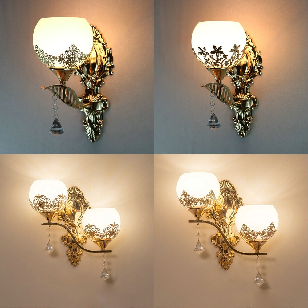 Moderne Led wandlamp Europese Stijl Goud wandlamp Slaapkamer Reading Lampen Gang Trappen Gangpad Licht Home Decoration Armatuur