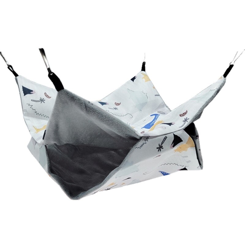 Chinchilla-SACO DE siesta para dormir, cama oscilante, escondite, jaula de animales pequeños, para mascotas, cama de felpa, escondite para hámster, fácil de usar: Dinosaur