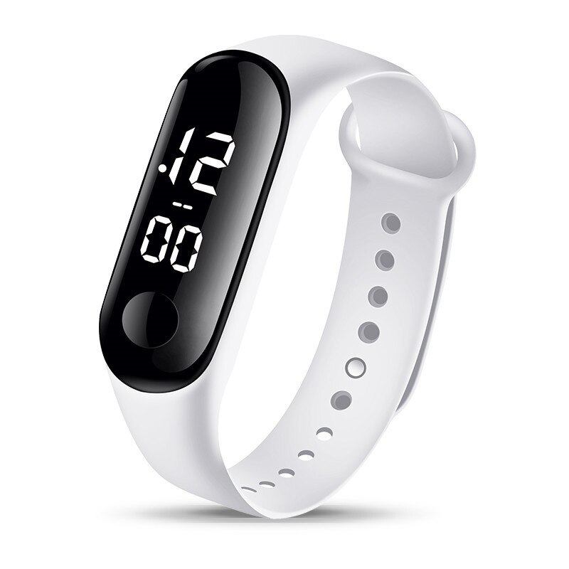 Armband Uhr Frauen LED Digital Sport Mädchen Uhren Kinder Elektronische Armbanduhr Männer Uhr Reloj deportivo para mujer: White
