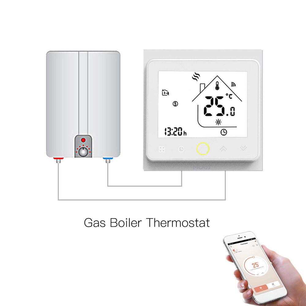 Intelligent Thermostat Programmable Temperature Controller ZigBee APP Remote Control Compatible with Google Home Voice Control