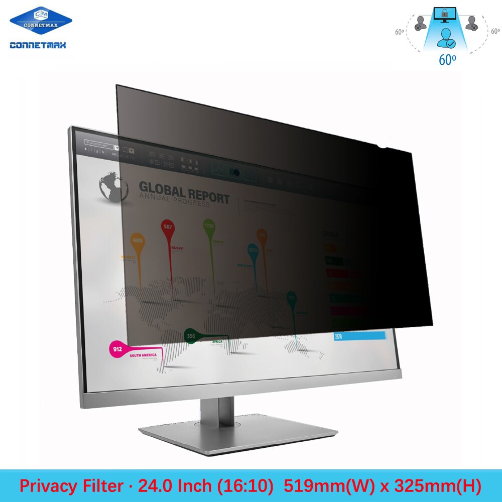 Filtro Privacy antiriflesso da 24 &quot;(misurato in diagonale) per monitor LCD per Computer Widescreen (16:10)