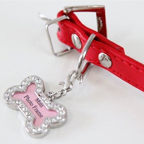 Knogleform kæledyr id navneskilt adresse vedhæng hund hvalpehalsbånd anti-tabt kort habitat indretning hundemærke