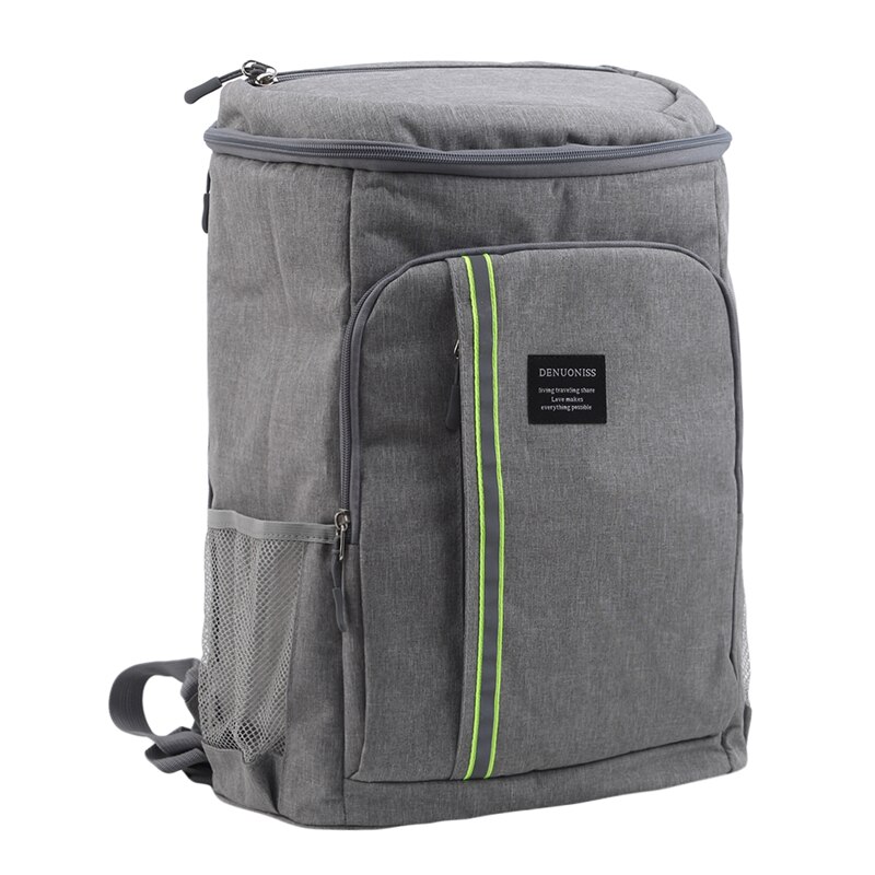 Picnic Backpack Thermo Lunch Bags Outdoor Cooler Refrigerator Women Kids Bag Travel Lunch Box Food Backpack: Gray