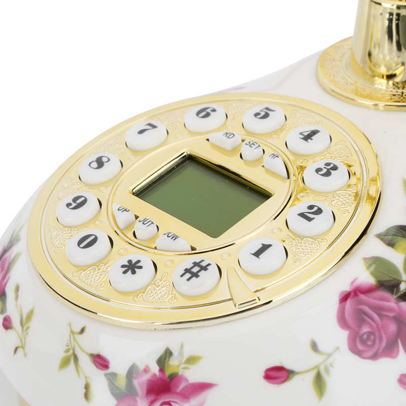 Retro vintage gammel stil telefon desktop fastnet telefon understøttelse flash genopkaldsfunktion til hjemmets soveværelse hotelkontor