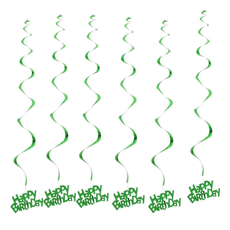 1 set pvc grattis på födelsedagen stjärnor spiral virvel tak hänge dekor bröllop hängande girlanger bunting party födelsedag tillbehör