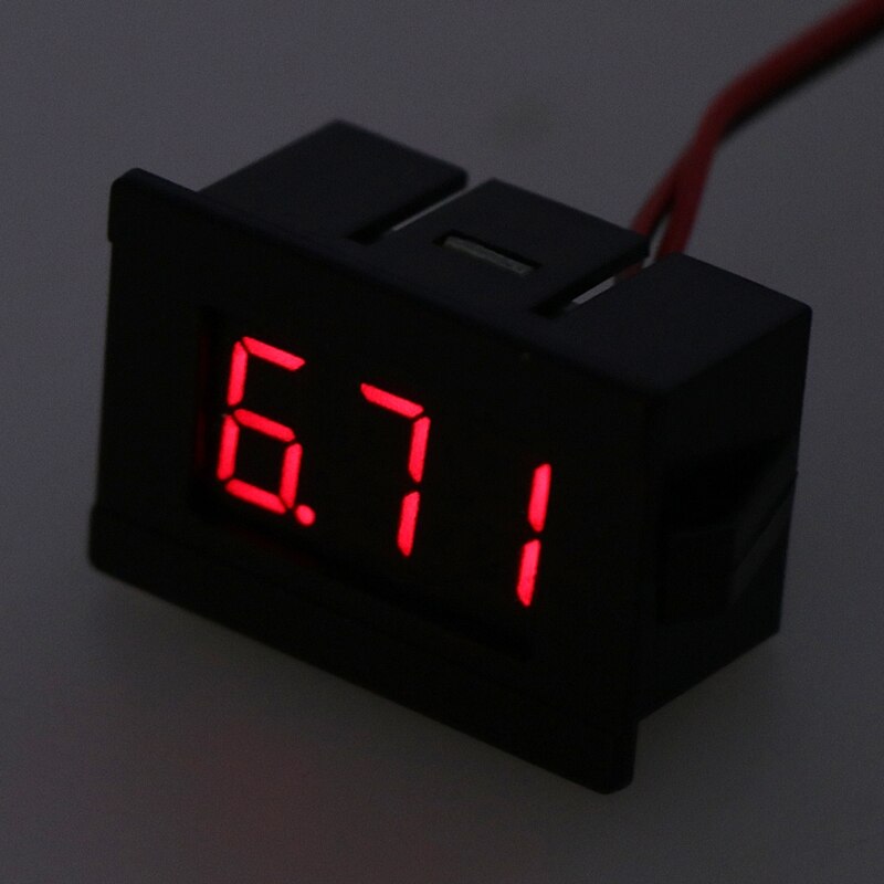 DC 2 Wires 4.5-30V Mini LED Digital Display Voltmeter Volt Voltage Panel Meter 6XDB