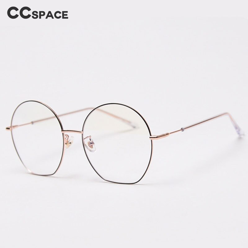 49432 Semicircle Oversized Metal Glasses Frames Ultralight Men Women Optical Computer Glasses