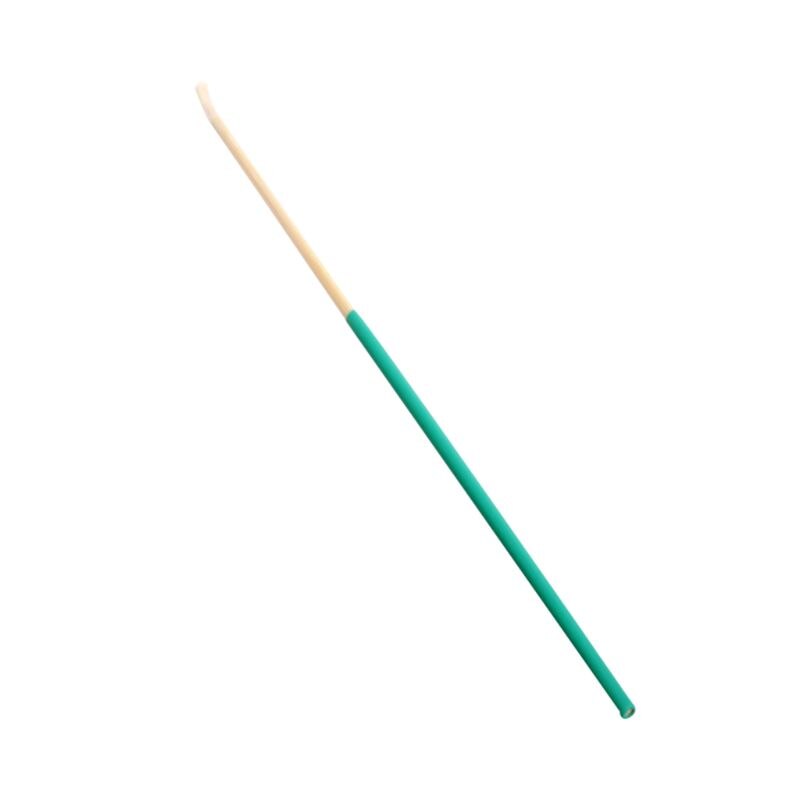 Cuillère pour nettoyeur d'oreille en bois de bambou, avec manche en caoutchouc vert antidérapant, retrait du cérumen, avec couvercle en Silicone souple, soins de santé