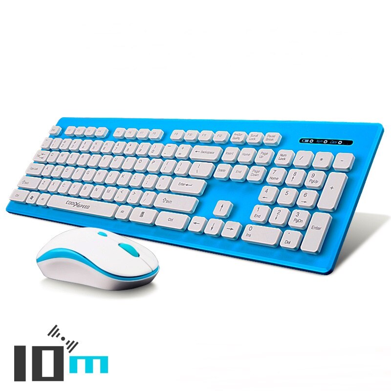COOLXSPEED KM5808 2.4G USB Wireless Keyboard and Mouse Set Mute Waterproof Wireless Keyboard and Mouse Combo