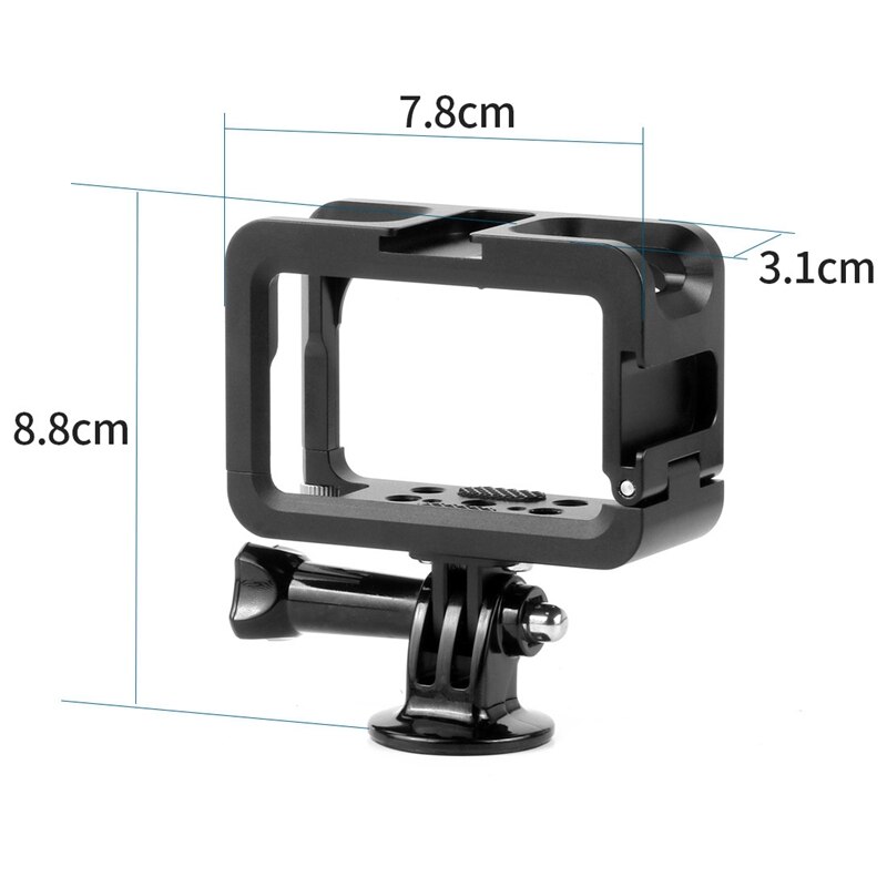 Funda carcasa para Cámara con adaptador, marco de aleación de aluminio Compatible con soporte protector para Cámara de Acción DJI Osmo