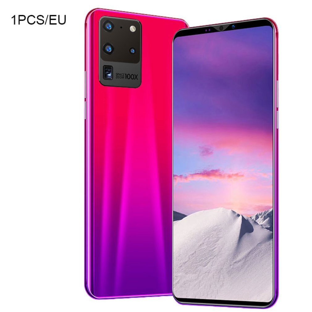 S20 pro smartphone 5.8 Polegada tela smartphone 512m + 4g android smartphone 3d vidro chapeado capa traseira vermelho